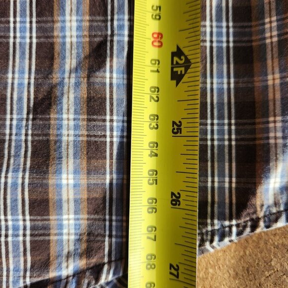 Denver Hayes Shirt Men's Med. Pearl Snap Corduroy Trim Long Sleeve Slim Fit - Picture 6 of 11